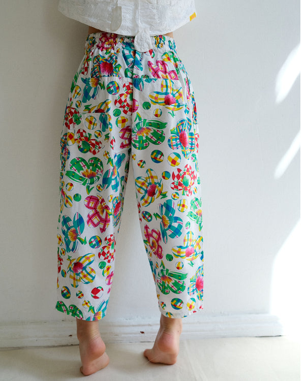 Vintage Oilily Trippy Floral Cotton Trousers