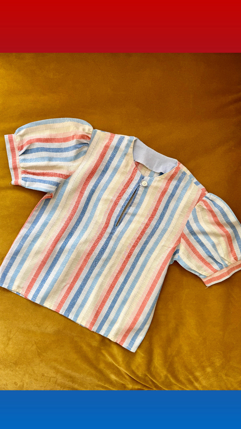 Striped Cotton Blouse 7-8Y