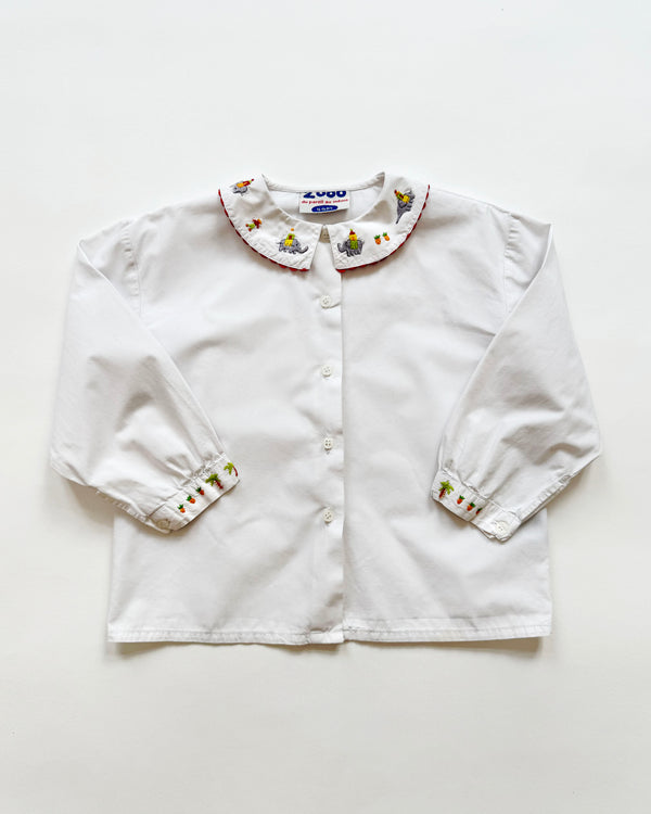 Embroidered Elephant Cotton Blouse