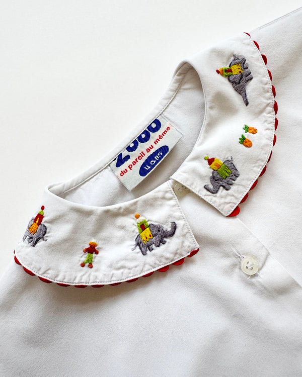 Embroidered Elephant Cotton Blouse