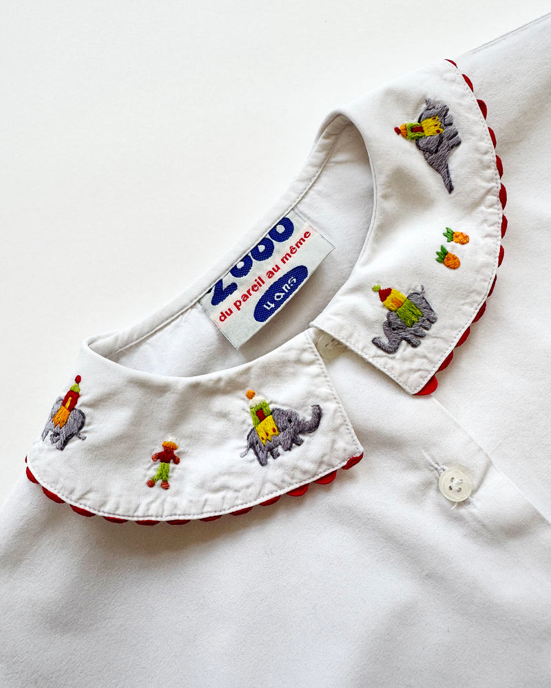 Embroidered Elephant Cotton Blouse