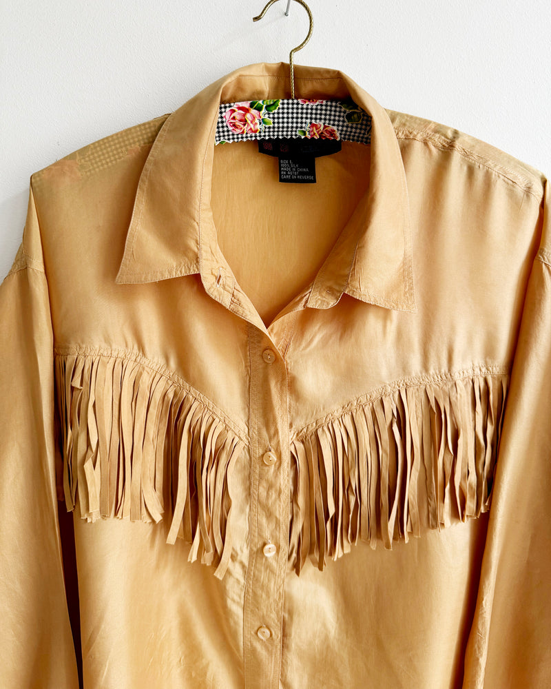 Vintage Cowboy Silk Blouse ADULTS