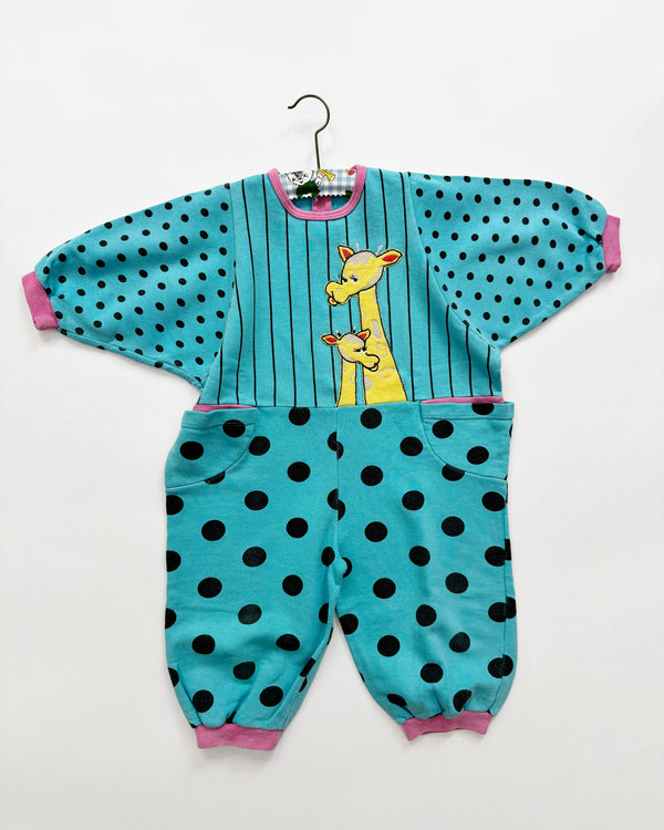 Vintage Cotton Giraffe Sweat Suit