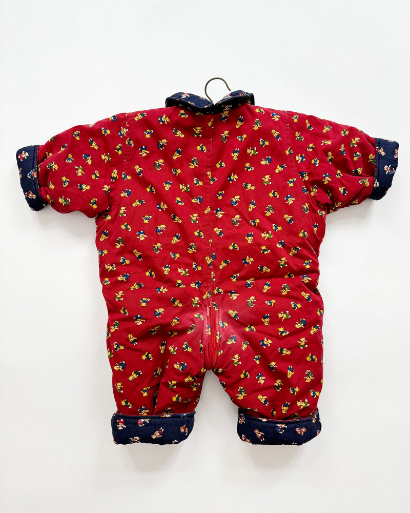 Vintage Padded Cotton Teddy Bears Winter Suit