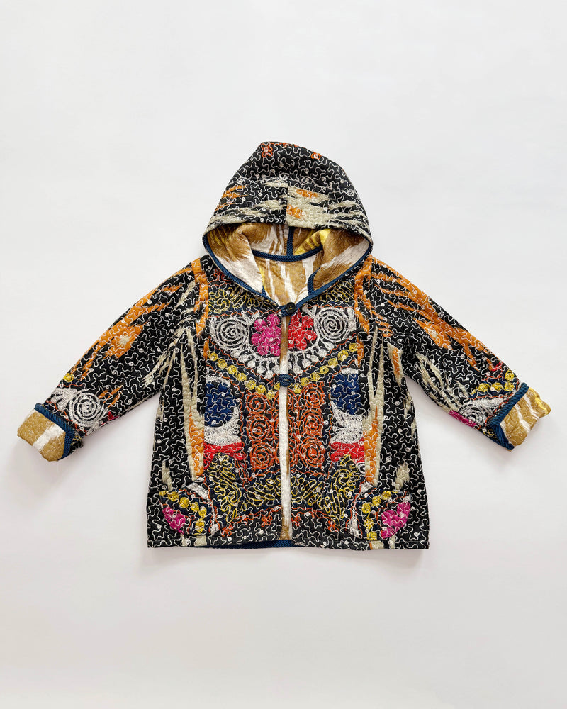 Handmade Reversible Suzani Embroidered Cotton Jacket 6-8Y