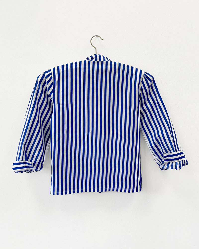 Vintage Striped Cotton Blouse