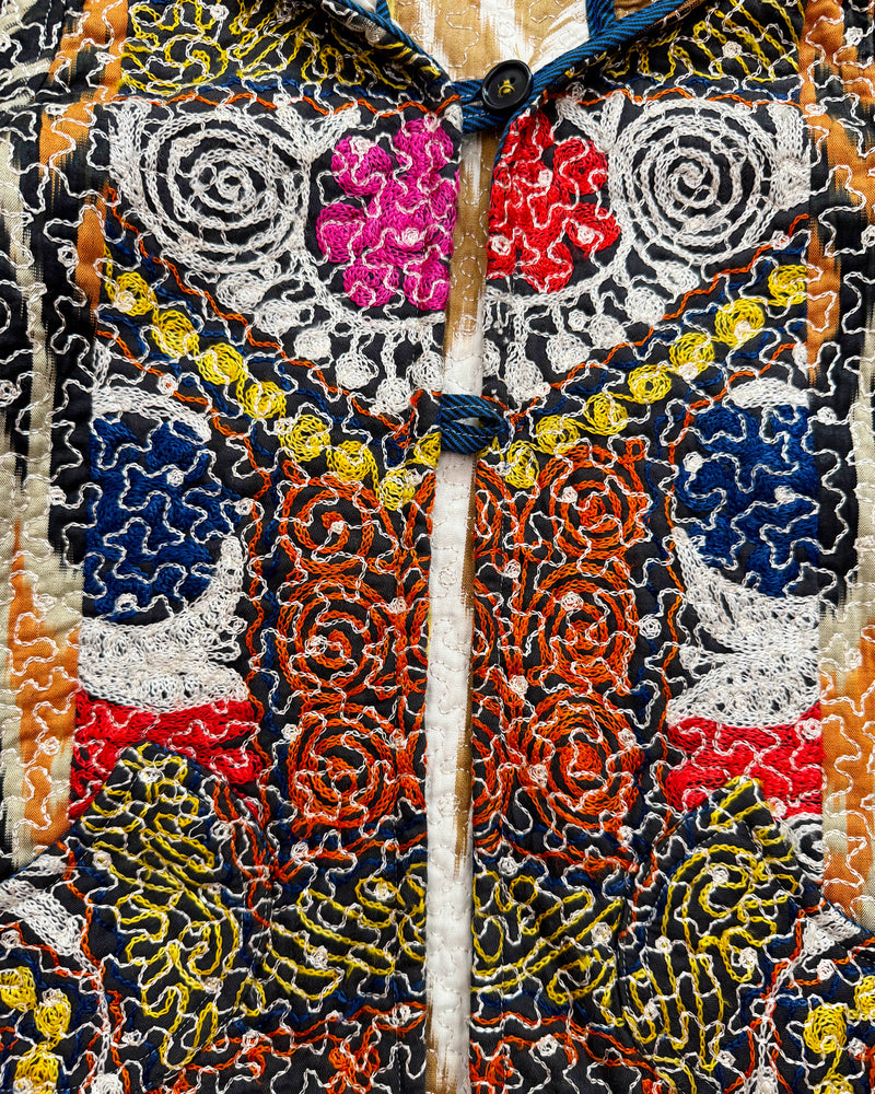 Handmade Reversible Suzani Embroidered Cotton Jacket 6-8Y
