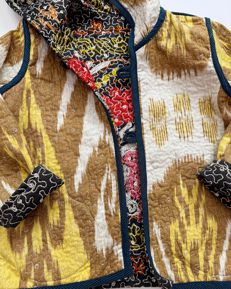 Handmade Reversible Suzani Embroidered Cotton Jacket 6-8Y
