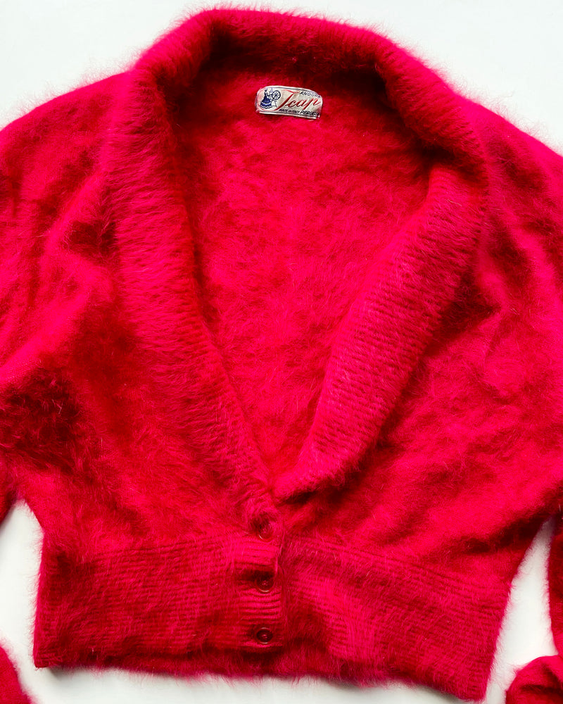 60s Vintage Angora Wool Cardigan
