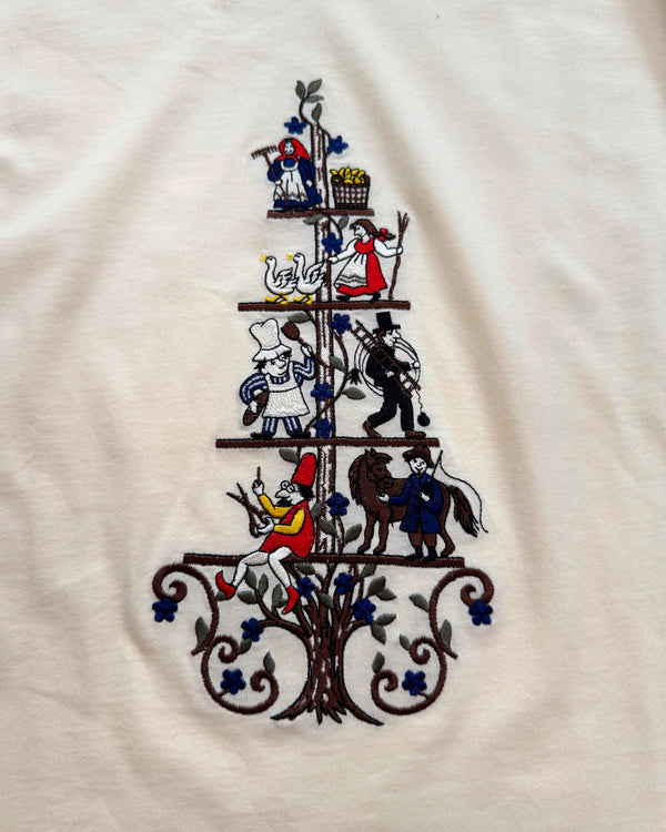Deadstock Embroidered Cotton Tee 8-10Y