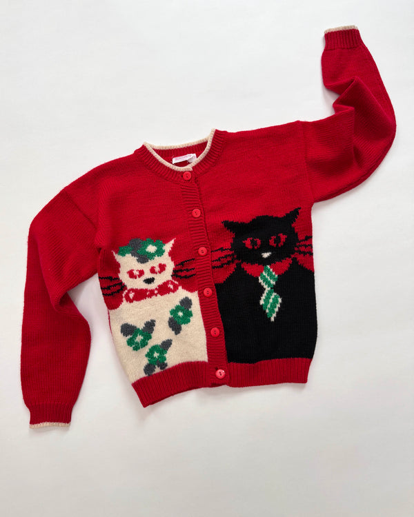 Cat Wool Blend Cardigan 7-8Y