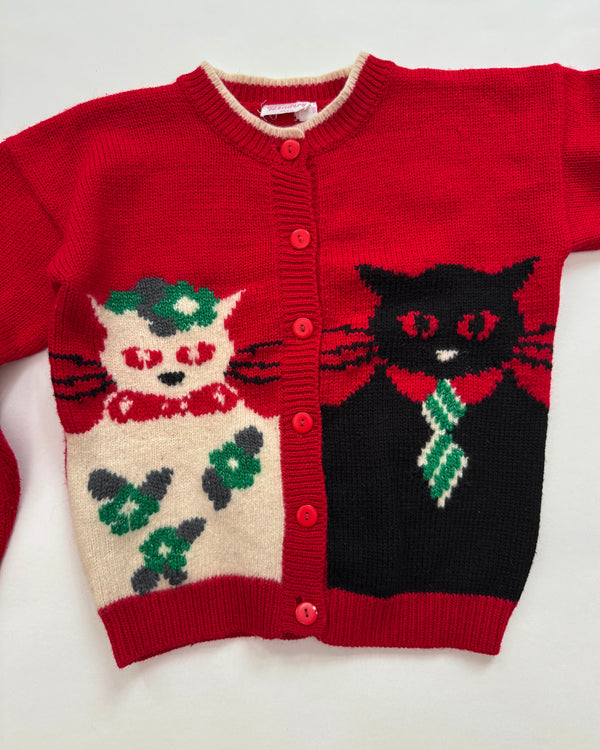 Cat Wool Blend Cardigan 7-8Y