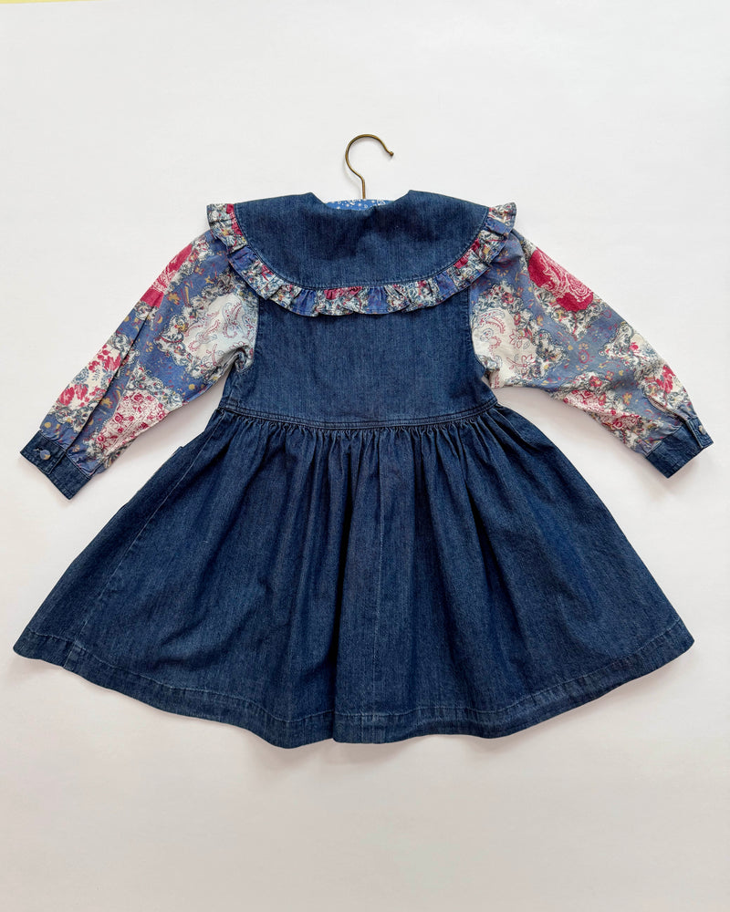 Deadstock Hummelsheim Denim Patchwork Dress 4Y