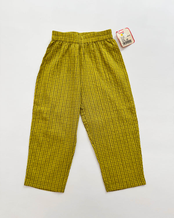 Deadstock Seersucker Trousers With Elastic Waist 3Y