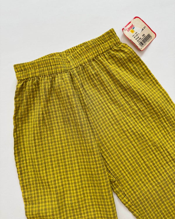 Deadstock Seersucker Trousers With Elastic Waist 3Y