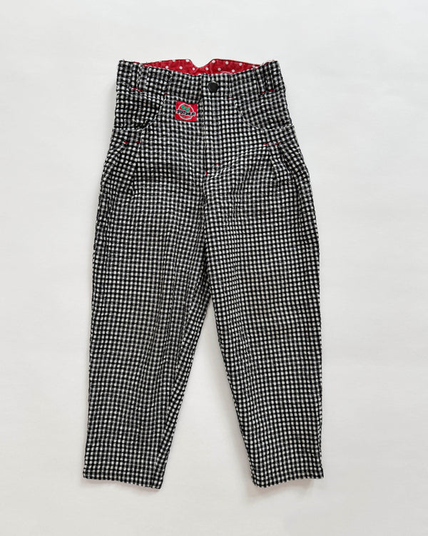Gingham Seersucker Cotton Trousers 4Y