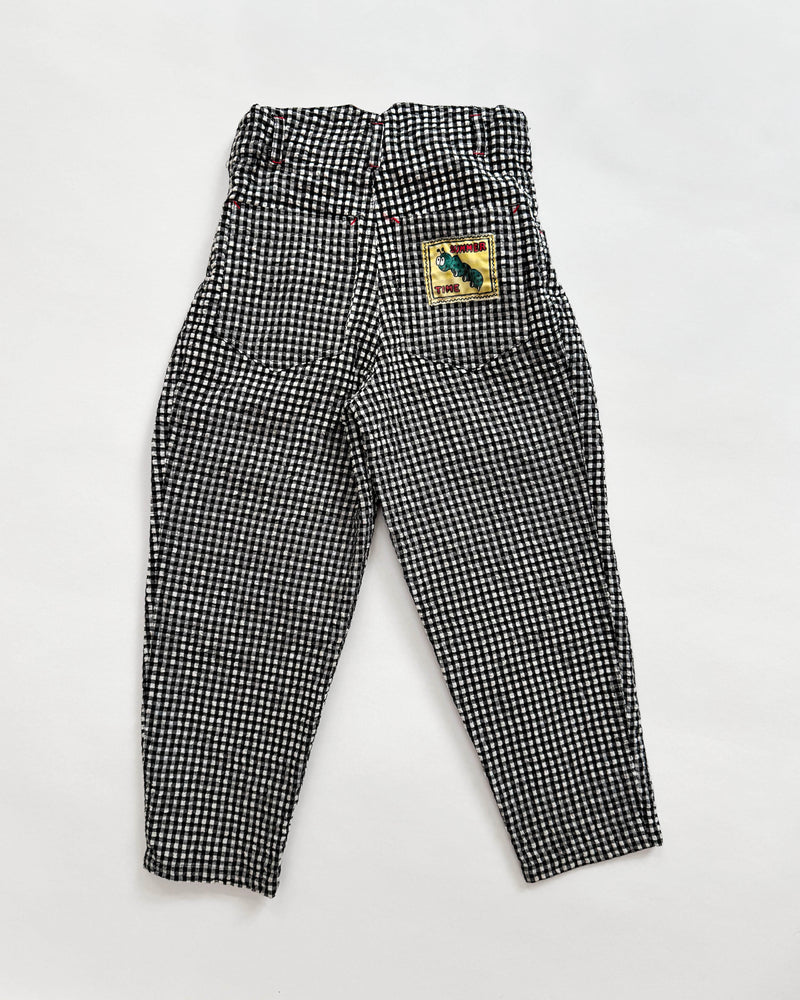 Gingham Seersucker Cotton Trousers 4Y