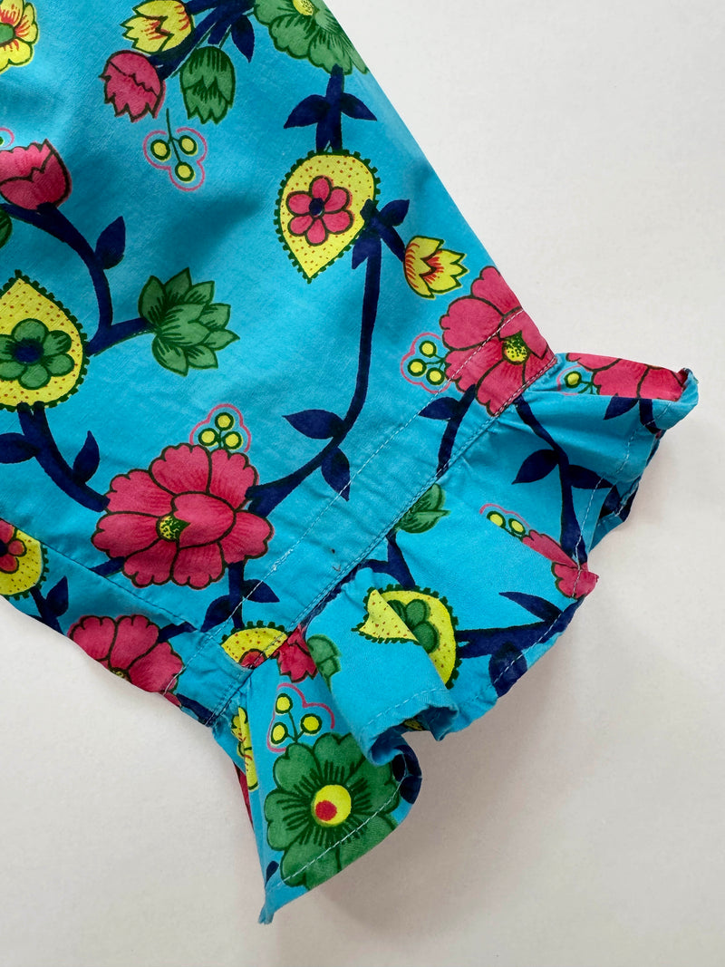 Oilily Floral Cotton Trousers With Elastic Waist 2-3Y