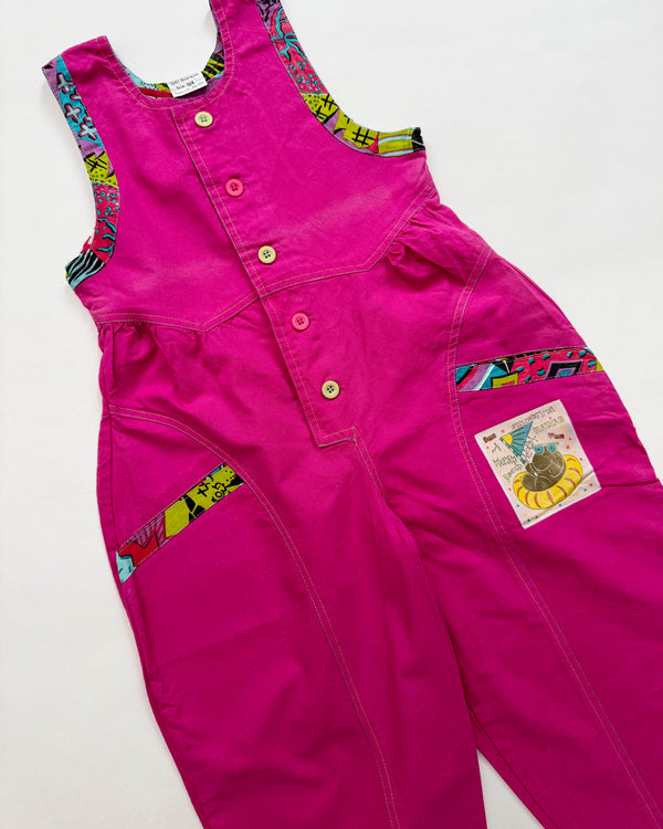 Pink Cotton Jumpsuit 4Y