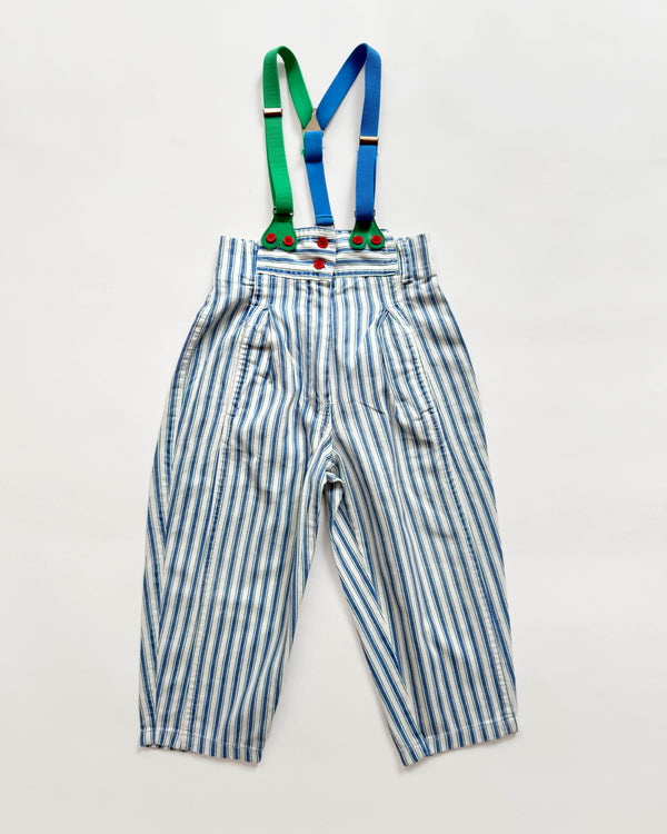 Striped Denim Overalls 3Y