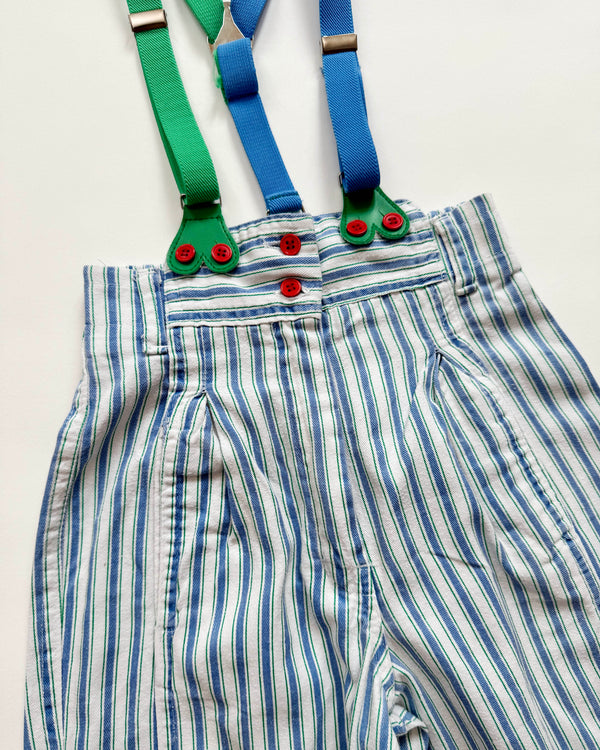 Striped Denim Overalls 3Y