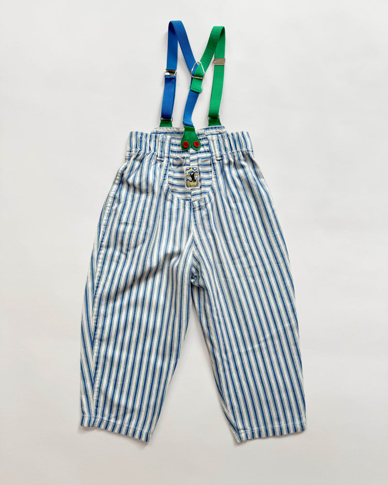 Striped Denim Overalls 3Y