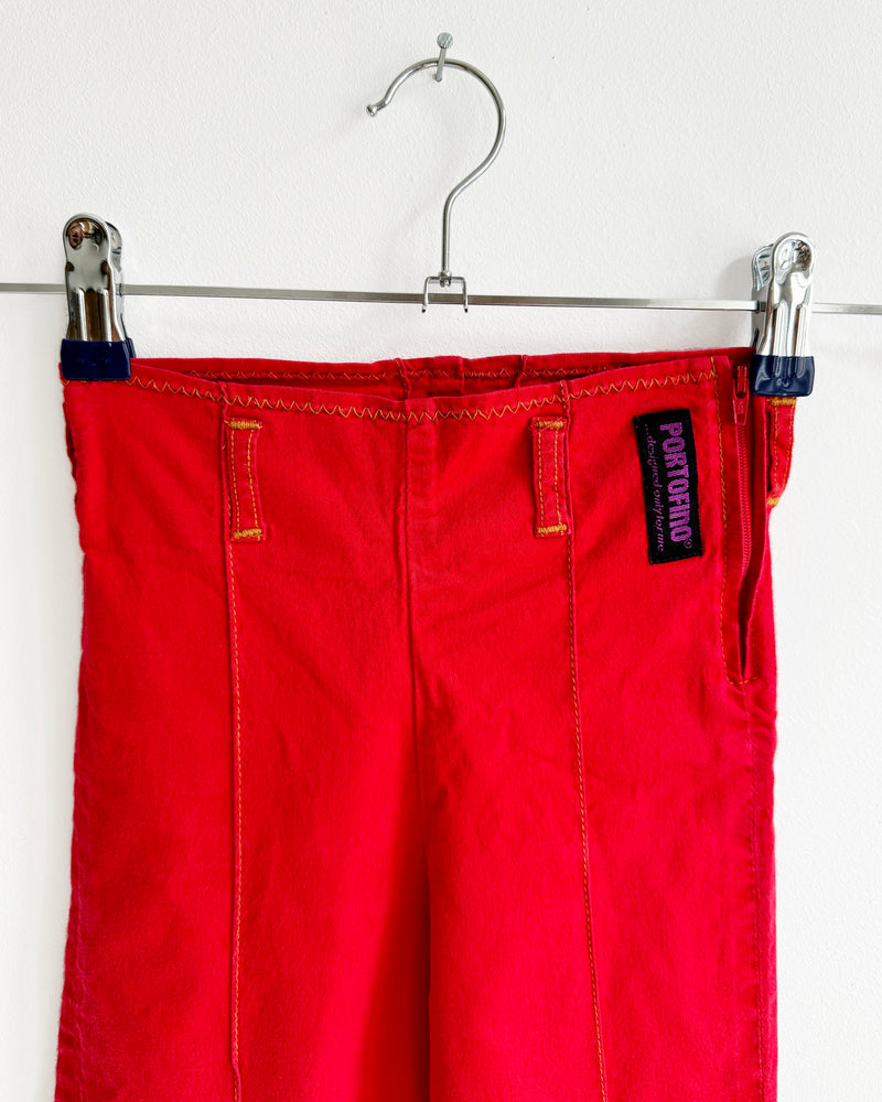 Vintage High Waisted Cotton Trousers