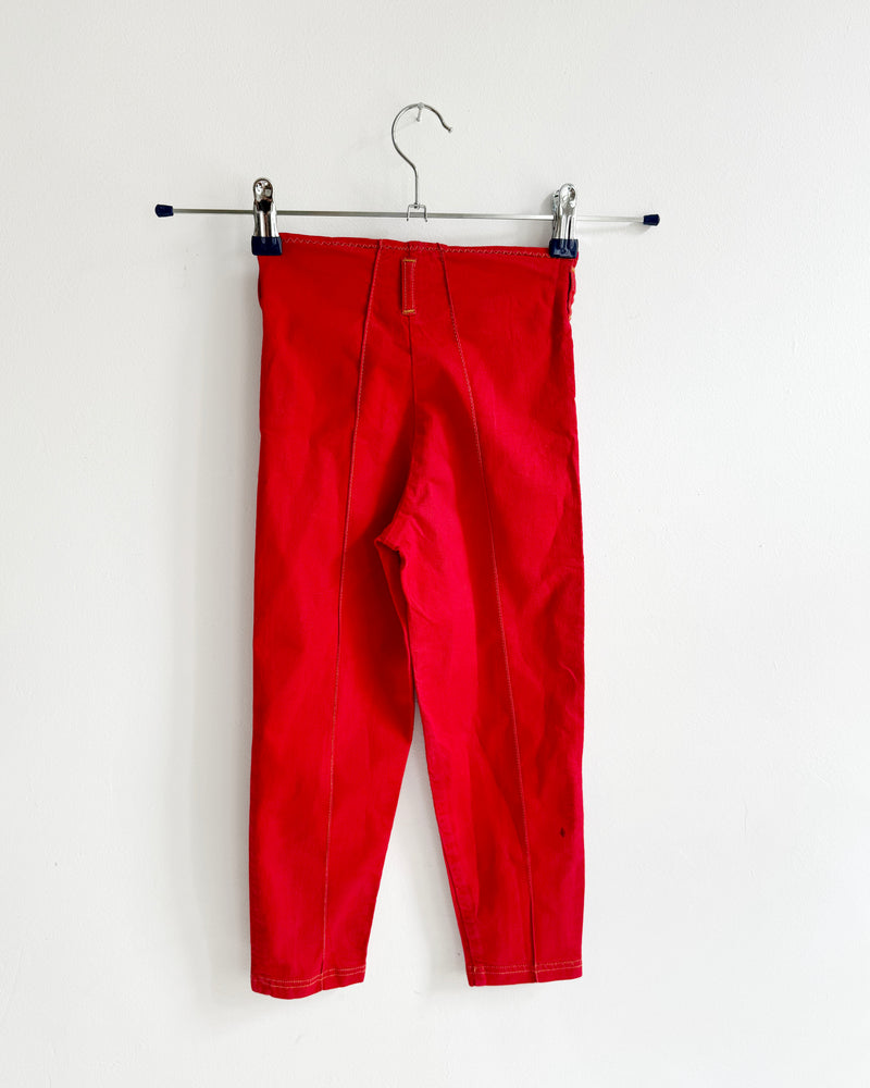 Vintage High Waisted Cotton Trousers