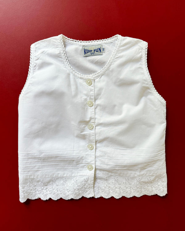 Vintage White Cotton Top