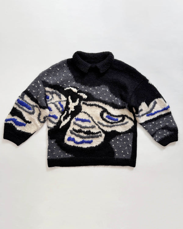 Handmade Butterfly Mohair Wool Sweater ADULTS