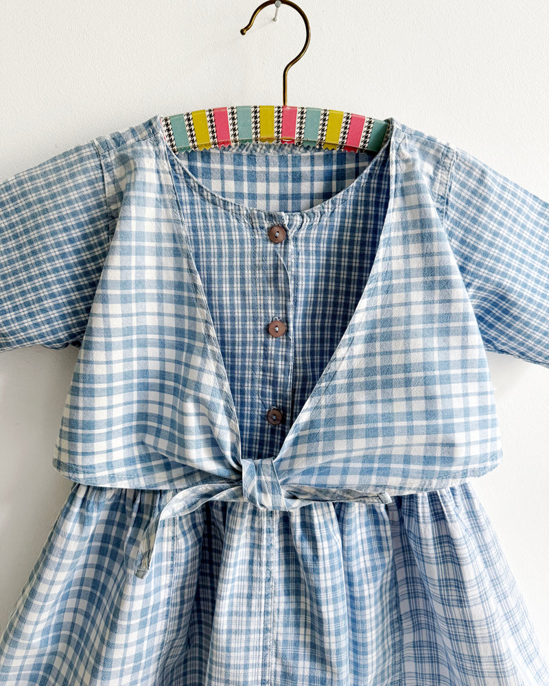 Vintage Gingham Cotton Dress