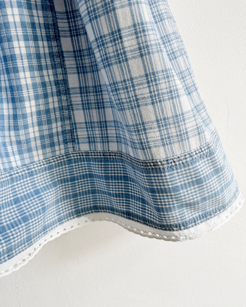 Vintage Gingham Cotton Dress