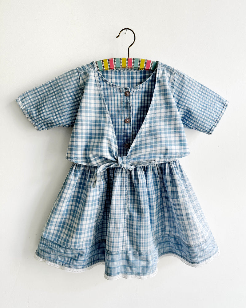 Vintage Gingham Cotton Dress