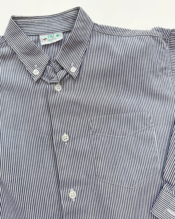 Vintage Benetton Striped Shirt Navy