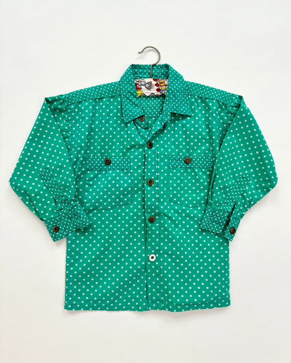 Vintage Dotted Cotton Blouse