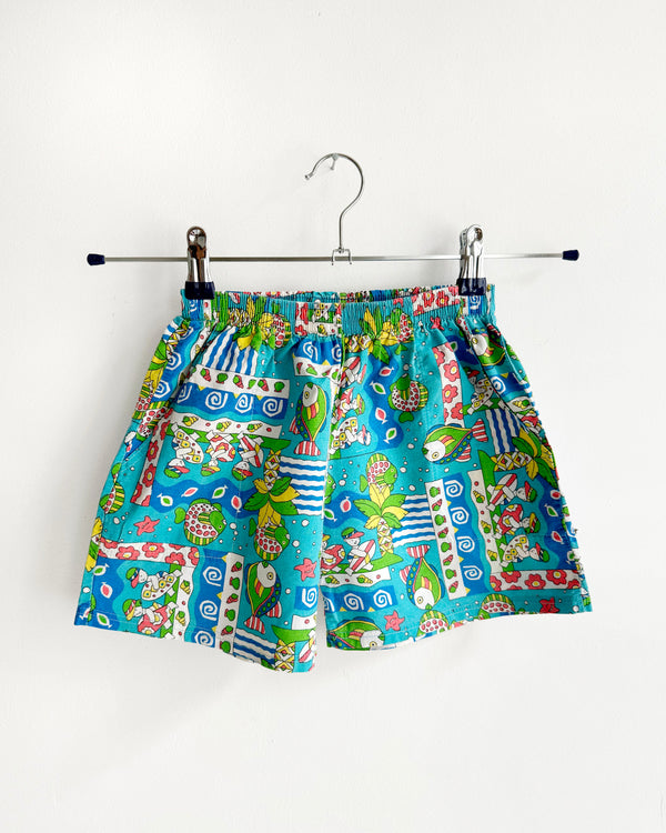 Vintage Cotton Surfing Fish SHorts