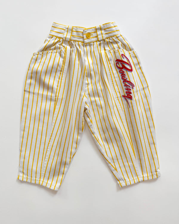 Striped Bowling Jeans With Elastic Waist 2Y