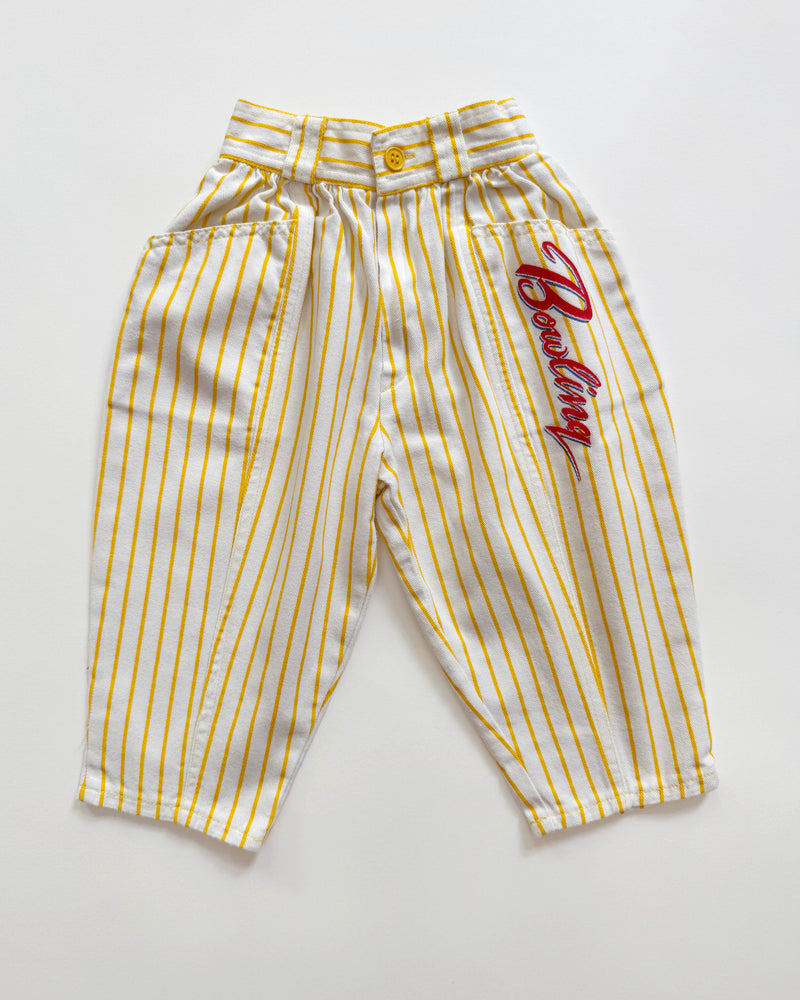Striped Bowling Jeans With Elastic Waist 2Y