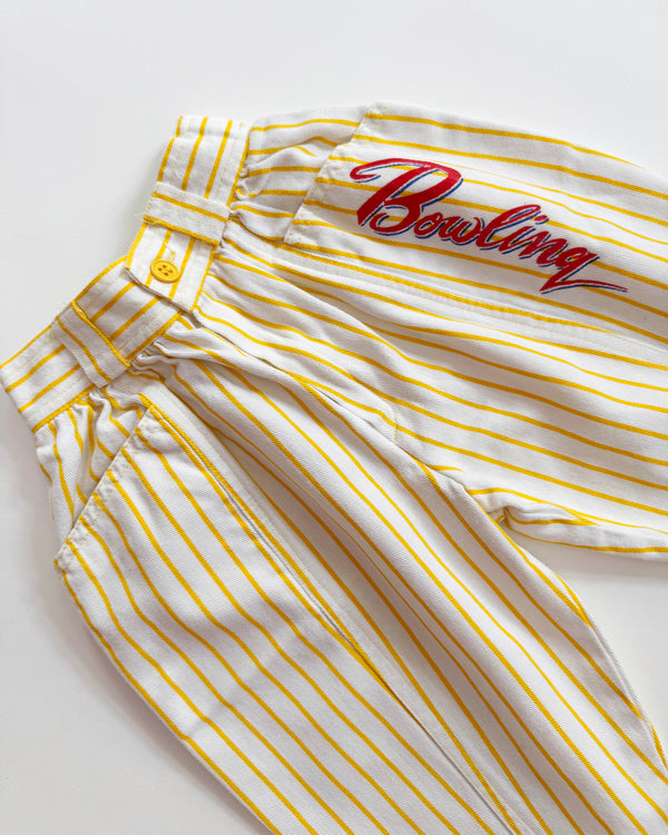 Striped Bowling Jeans With Elastic Waist 2Y