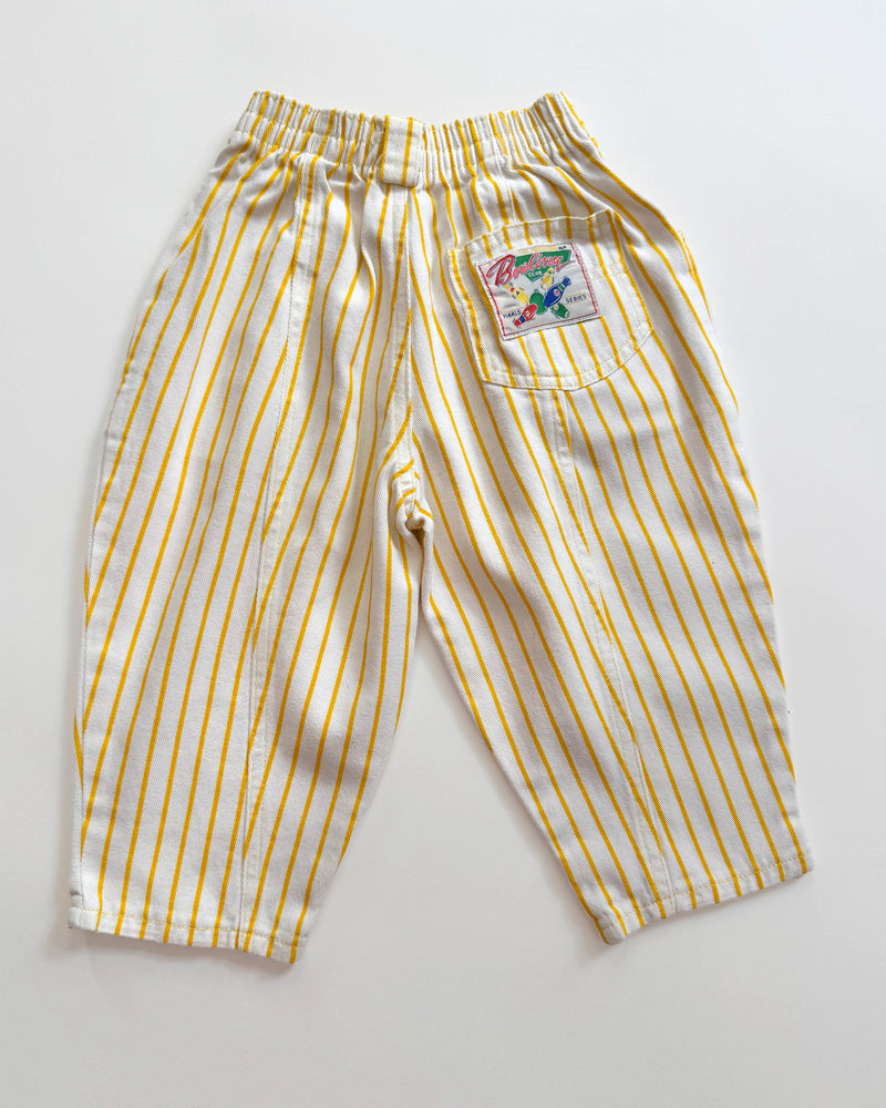 Striped Bowling Jeans With Elastic Waist 2Y