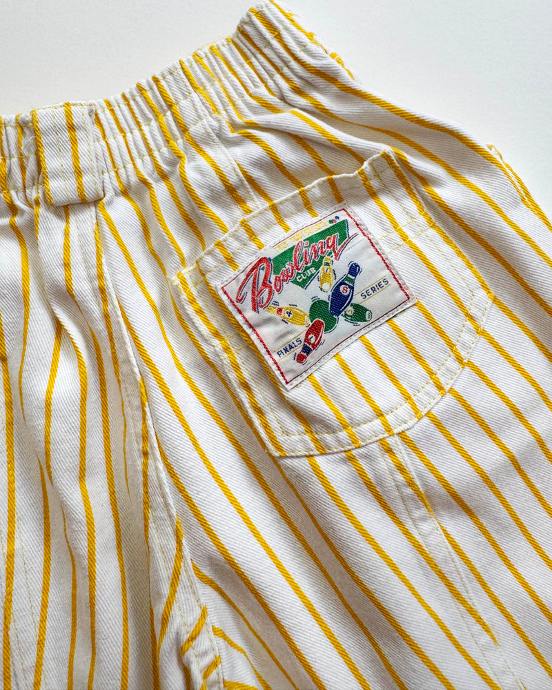 Striped Bowling Jeans With Elastic Waist 2Y