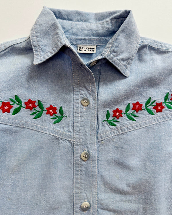 Embroidered Denim Blouse 4Y