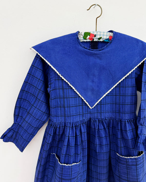 Vintage Blue Cotton Dress