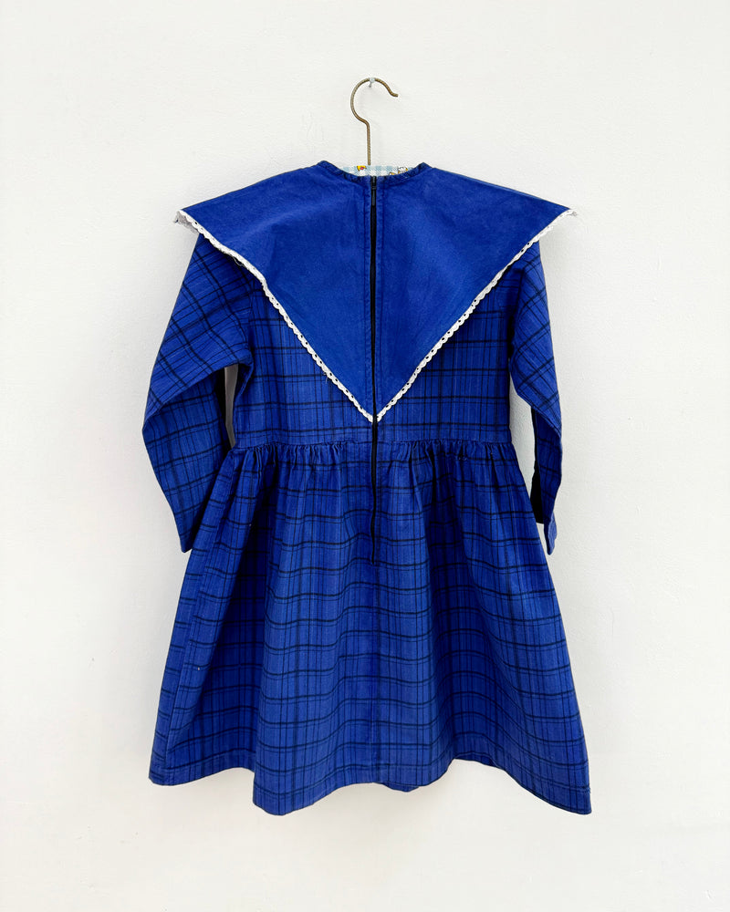 Vintage Blue Cotton Dress