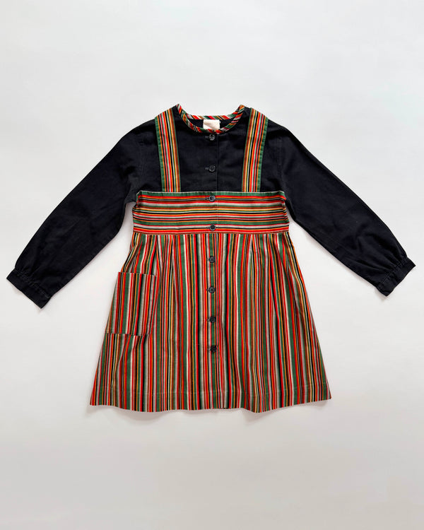 60s Striped Cotton Dress 5-6Y