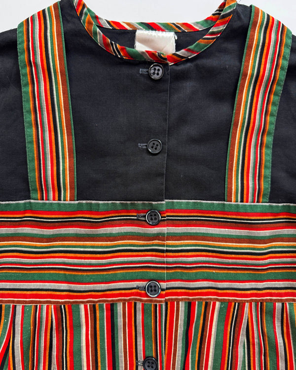 60s Striped Cotton Dress 5-6Y