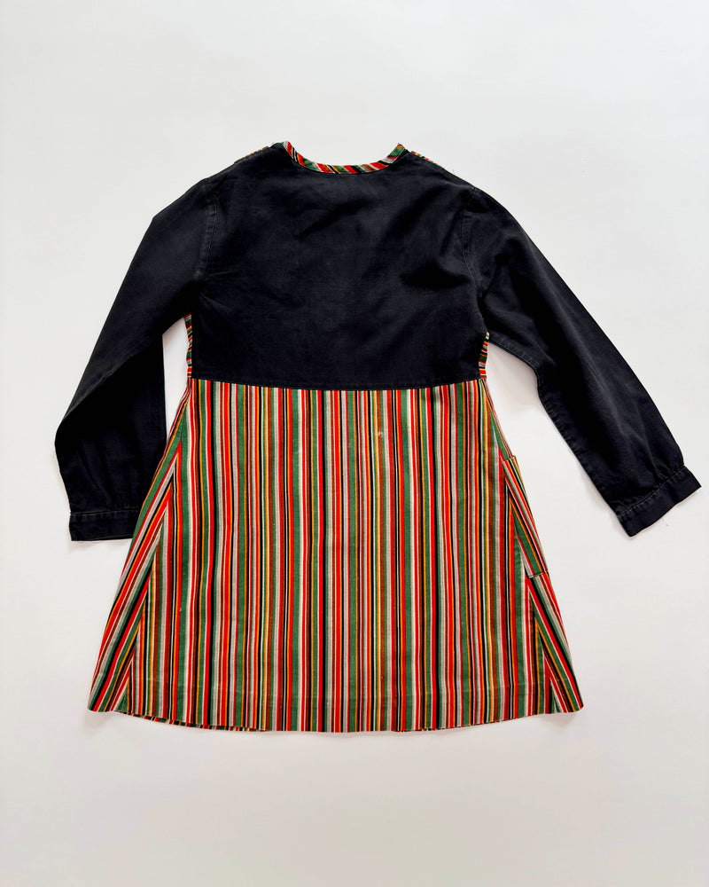 60s Striped Cotton Dress 5-6Y