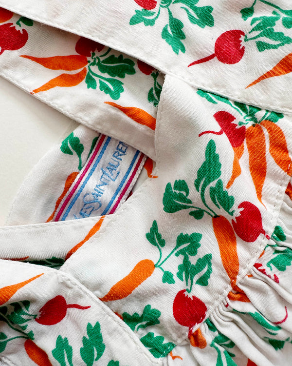 Yves Saint Laurent Embroidered Donkey Cotton Shortalls 18-24M