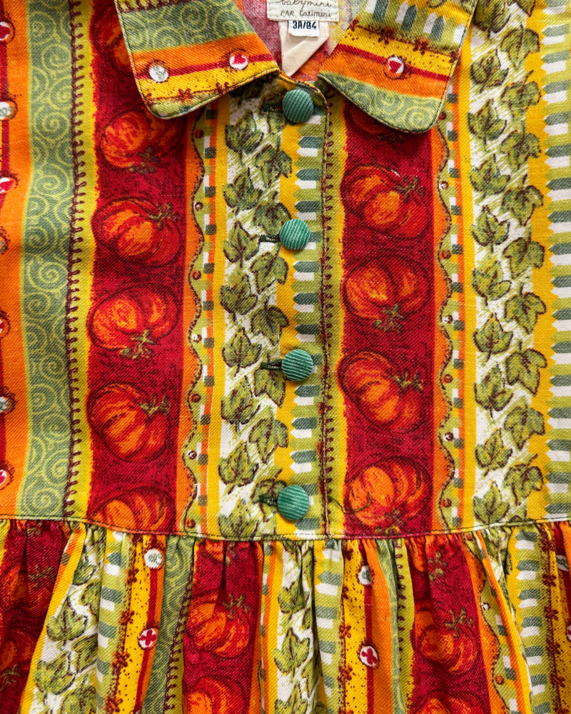 Catimini Pumpkin Cotton Lined Dress 5-6Y