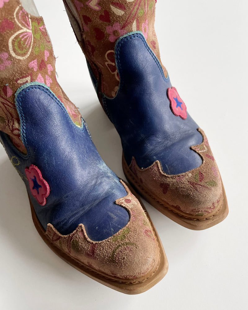 Vintage Oilily Cowboy Leather Boots